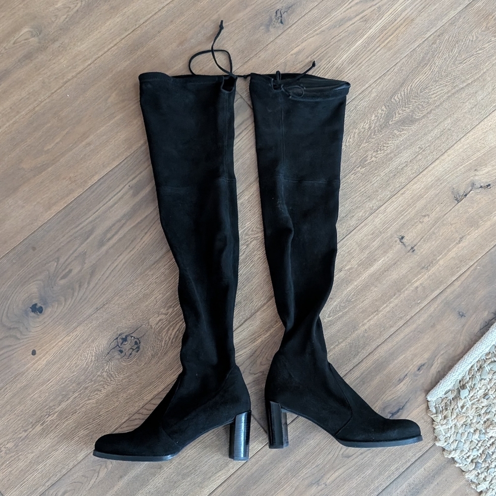 Stuart Weitzman Black Over the Knee Boots - Picture 3 of 7
